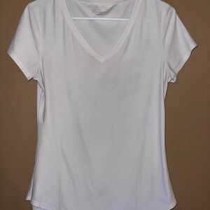 No Boundaries White V-Neck Women's Top